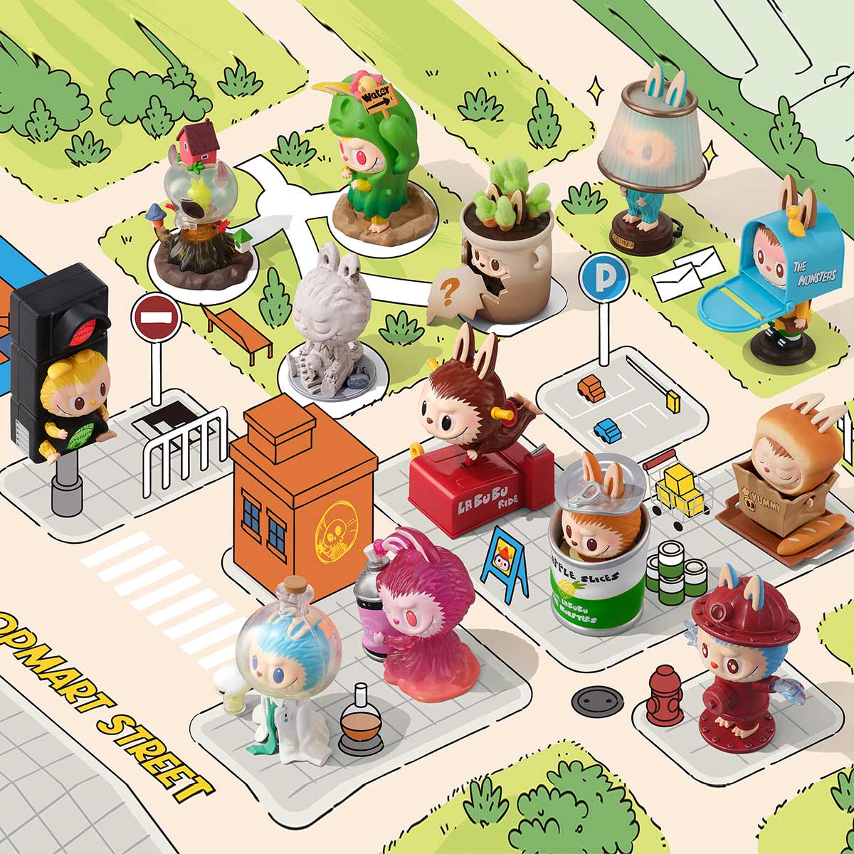 Labubu The Monsters - Figurines Almost Hidden