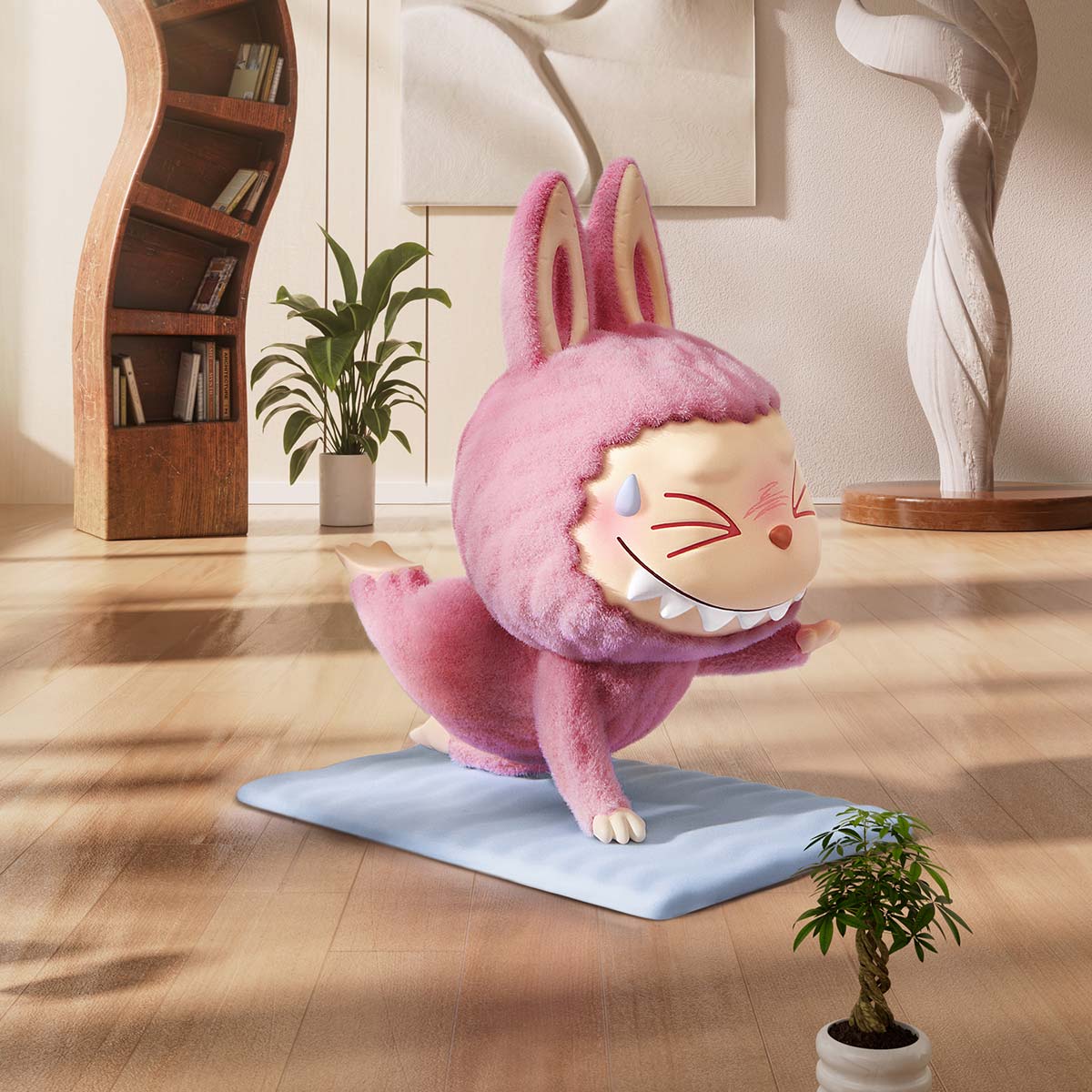 Labubu The Monsters - Figurines Lazy Yoga