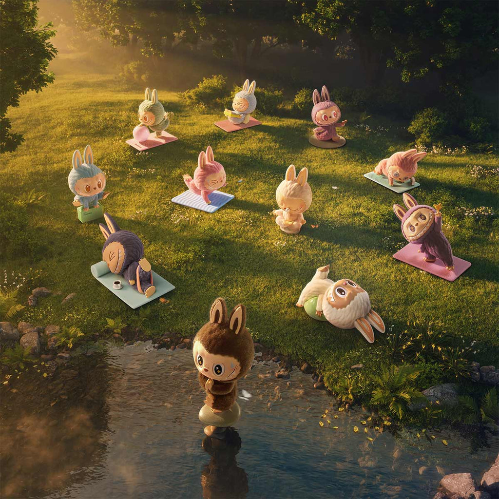 Labubu The Monsters - Figurines Lazy Yoga
